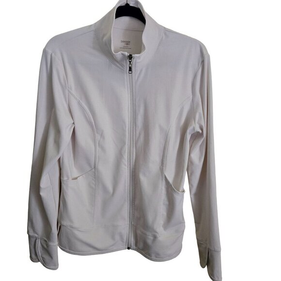 Danskin Now Lot Of 2 Black White Full Zip Mock Neck Track Jacket Size L - Picture 4 of 15